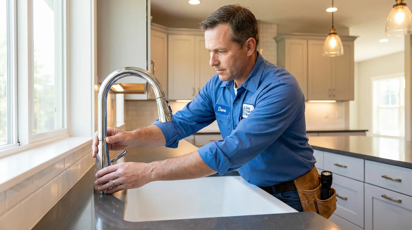 Kitchen faucet installation by Johns Plumbing LLC in Smithville